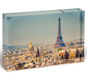 Eiffel Tower Sunny Day Acrylic Block - Canvas Art Rocks - 1