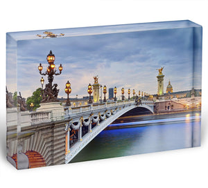 Paris image of the Alexandre III Acrylic Block - Canvas Art Rocks - 1